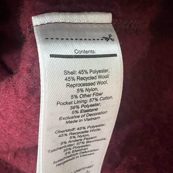 Smartwool | Women’s Hudson Trail Pullover Fleece Sweater | Red | Small - Picture 6 of 8